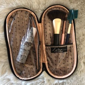 MAC leopard print cosmetic / brush bag.